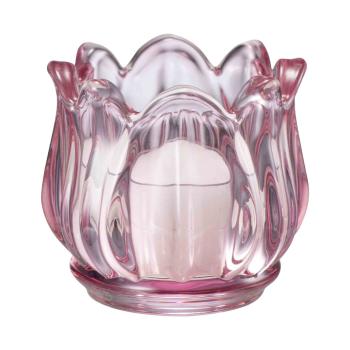 Telysholder Flora 5,5 cm Rosa med telys