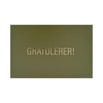 Liggende kort Gratulerer!