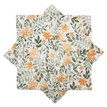 Serviett blomster harmoni gul