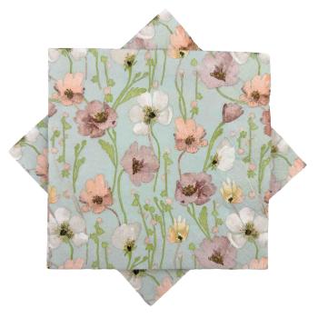 Serviett blomstring lys grønn