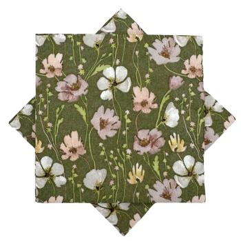 Serviett blomstring grønn