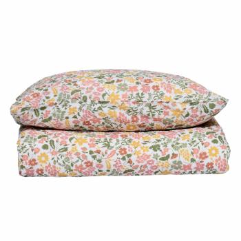 Sengetøy Krepp Ditsy 140x200 cm, rosa