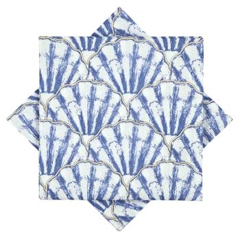 Serviett skjell blå