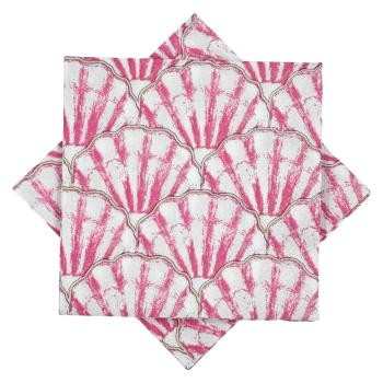 Serviett skjell rosa