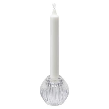 Lysestake Kombi Rille 7 cm klar med kronelys