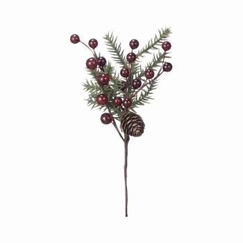 Dekorkvist røde bær 20cm