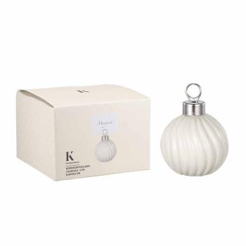 Bordkortholder julekule 4 pk i eske