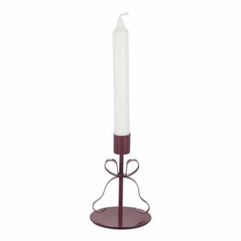 Lysestake med sløyfe 12,5 cm med kronelys