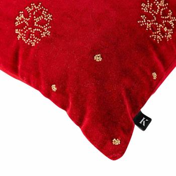 Putetrekk perler snøkrystall 48x48cm nærbilde