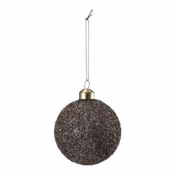 Julekule glitter perle brun
