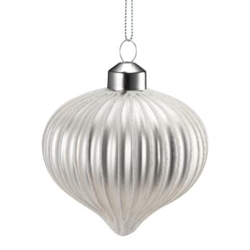 Julekule onion rille hvit