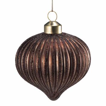 Julekule onion rille brun