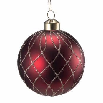 Julekule sparkle rød nærbilde