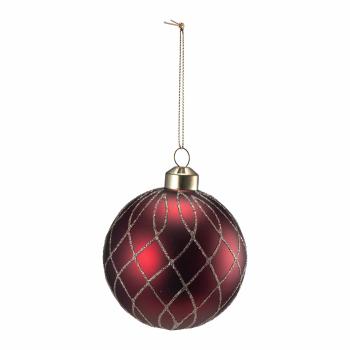 Julekule sparkle rød