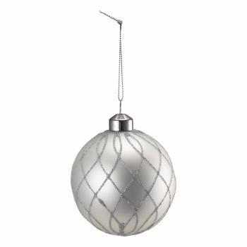 Julekule sparkle hvit