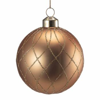 Julekule sparkle gull nærbilde