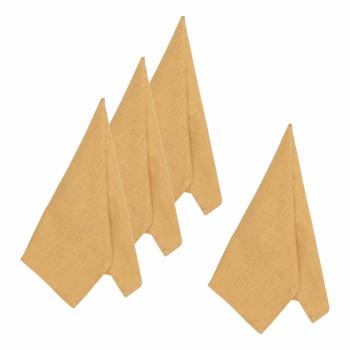 Tøyserviett Vindel Lin 42x42cm 4-pk gul