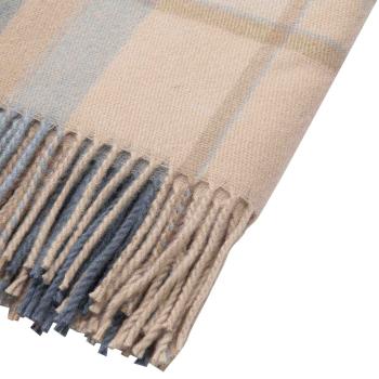 Pledd Tartan 130x170cm blå nærbilde