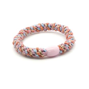 Hårstrikk, blå, rosa, orange