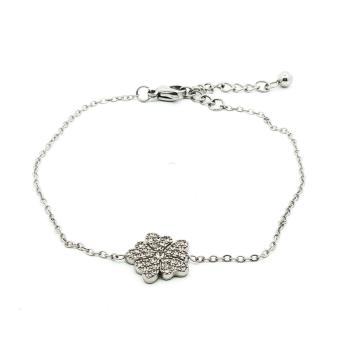 Armbånd med lykke-kløver, S