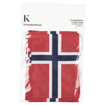 Flaggrekke 17. Mai stor 12 flagg i pakke