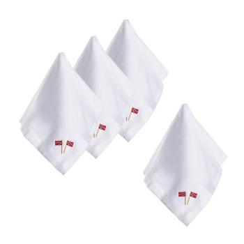 Tøyserviett 17. Mai Flagg 40x40cm 4-pk