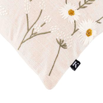 Putetrekk Daisy broderi 48x48cm nærbilde