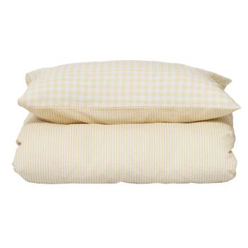Sengesett krepp Harmony 140x200 cm, gul