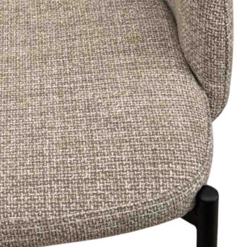 Stol Leo mørk beige nærbilde