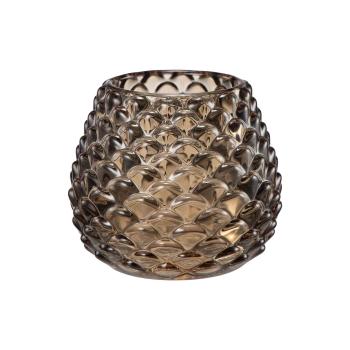 Telysholder Kongle 10cm lys brun